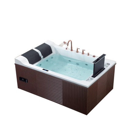 Bathtubs acrylic hot massage whirlpool bathtub with glass window 2 double person bath tub spa home