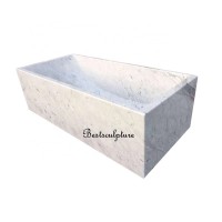 white marble solid stone rectangle bathtub for sale