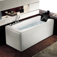 Rectangle Acrylic Whirlpool Massage Bathtub with air bubble