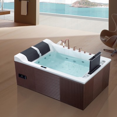 Top sell most popular whirlpool acrylic bathtub for adult  High quality massage acrylic corner bathtub whirlpool and air spa