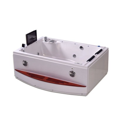 Bathtubs jacuzzi acrylic hot massage whirlpool bathtub with glass window 2 person bathtub double person bath tub