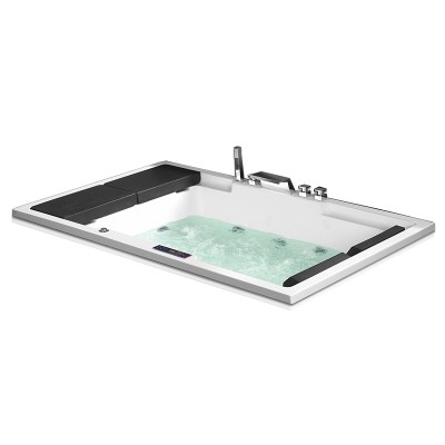 Drop-in Bathtubs acrylic hot massage whirlpool bathtub with glass window 2 person bathtub double person bath tub