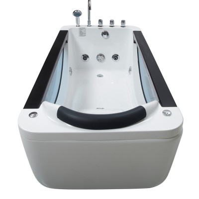 Bathtubs acrylic hot massage whirlpool bathtub with glass window 2 person bathtub double person bath tub