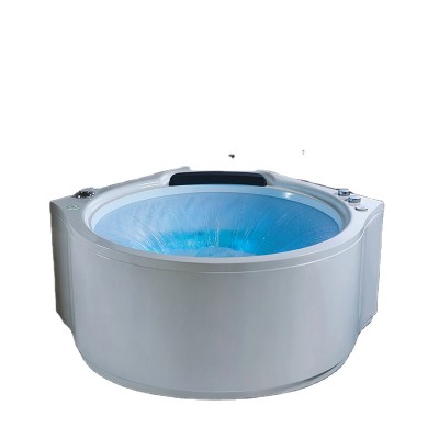 New design outdoor corner whirlpool bath tub acrylic massage bathtubs for 2 adults with pillow and massage jets